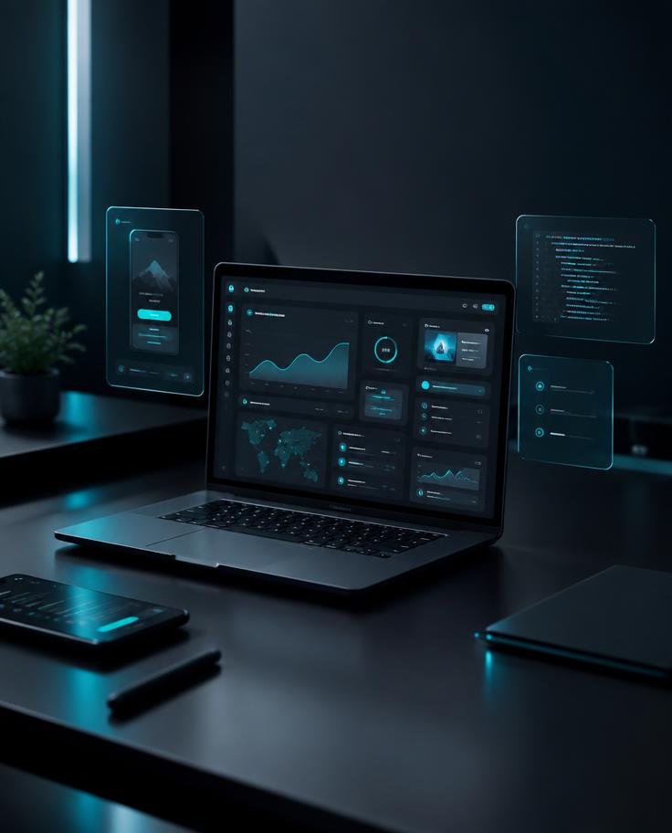 Web and app development workspace